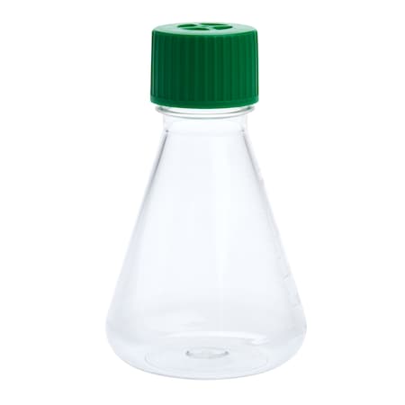 Celltreat Erlenmeyer Flask, Vent Cap, Plain Bottom, PETG, Sterile, 250mL, PK12 229805